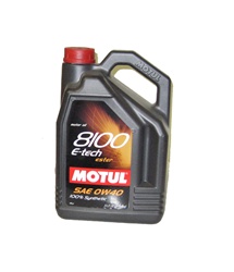 MOTUL 8100 E-tech Synthetic Motor Oil (5L), Motul Oil, Motul E-tech, Motul 0w40