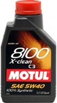 MOTUL 8100 X-CLEAN 5W40 (1L), Motul 5w40, Motul Oil, Motul X-clean